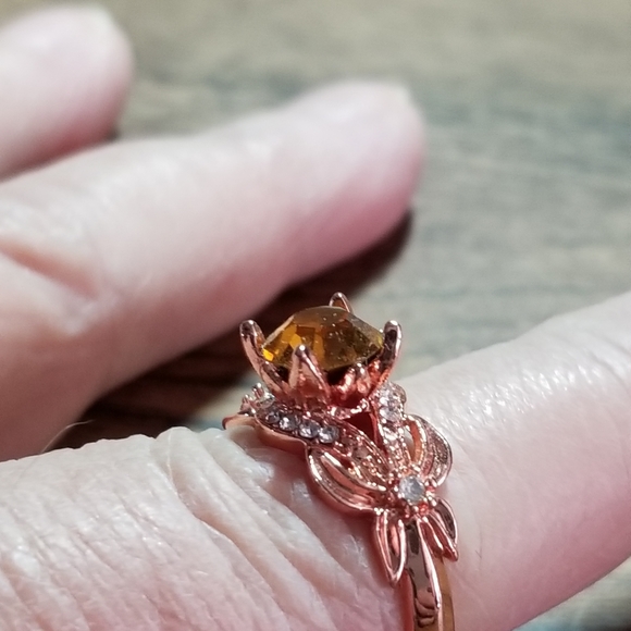 GOLD FILLED MORGANITE RING - Picture 6 of 9